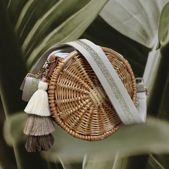 Biarritz Sac tassel Round Rattan Bag customized - Picture 3 of 6